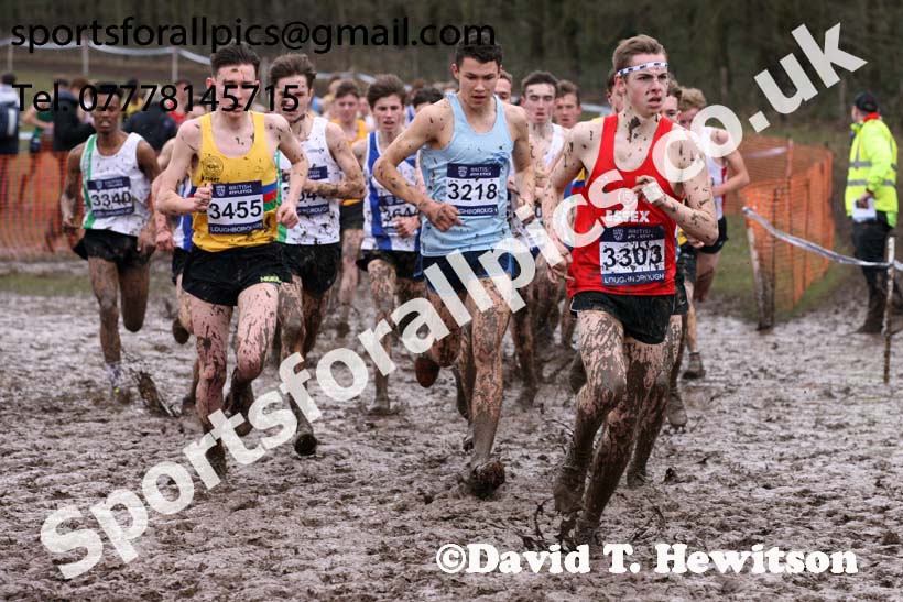 Mens under-17s 2018 British Inter Counties Cross Country Champs., Prestwold Hall, Loughborough. Photo: David T. Hewitson/Sports for All Pics